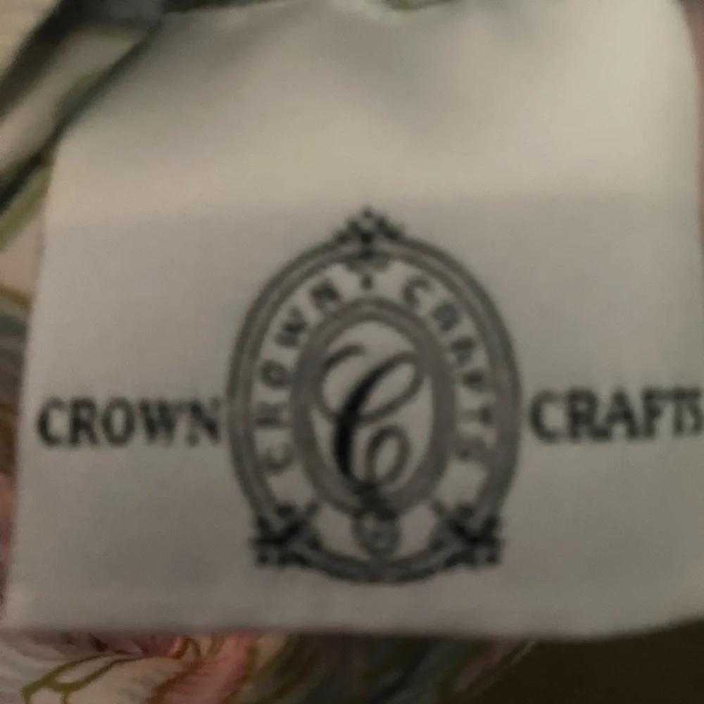 Vintage Crown Craft Muted Floral Pattern King Size Pillow Sham USA Made 35”x 20”